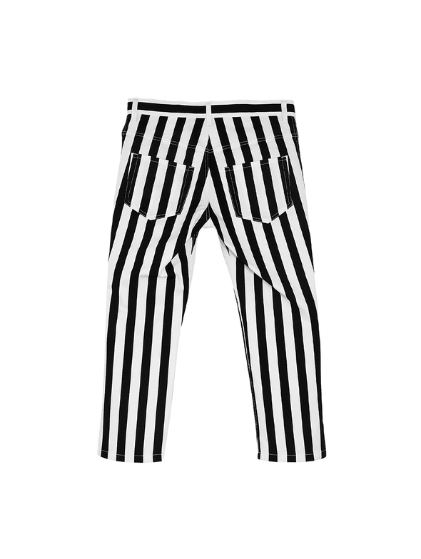 CDG TAO Black/White Striped Pants