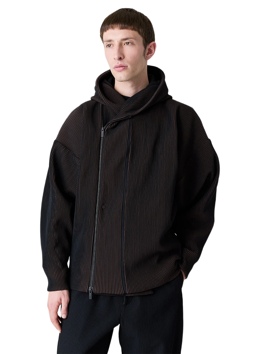 CFCL Coffee Padded Hypha Hoodie Bomber Jacket