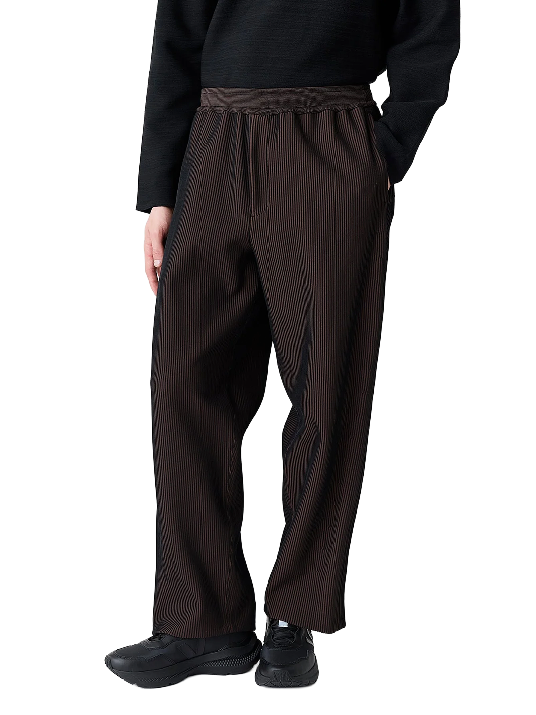 CFCL Coffee Soft Hypha Tapered Curved Pants