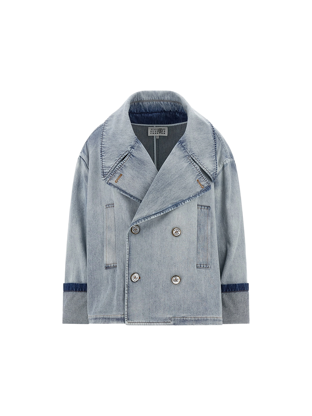 MM6 Oversized Denim Peacoat