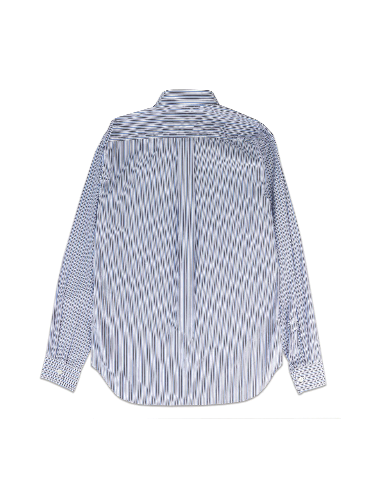 CDG Homme Deux Blue Striped Cut Out Shirt