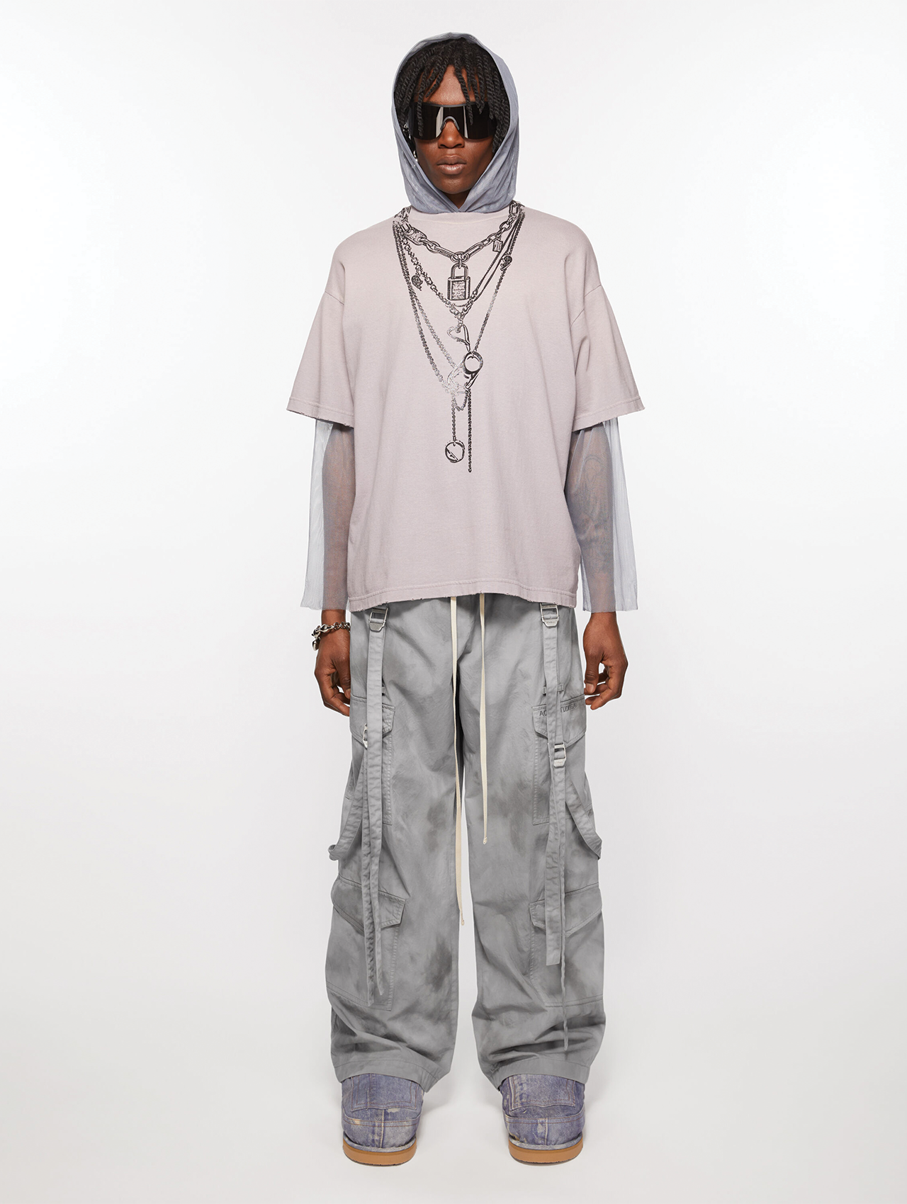 Acne Studios Grey Cargo Trousers