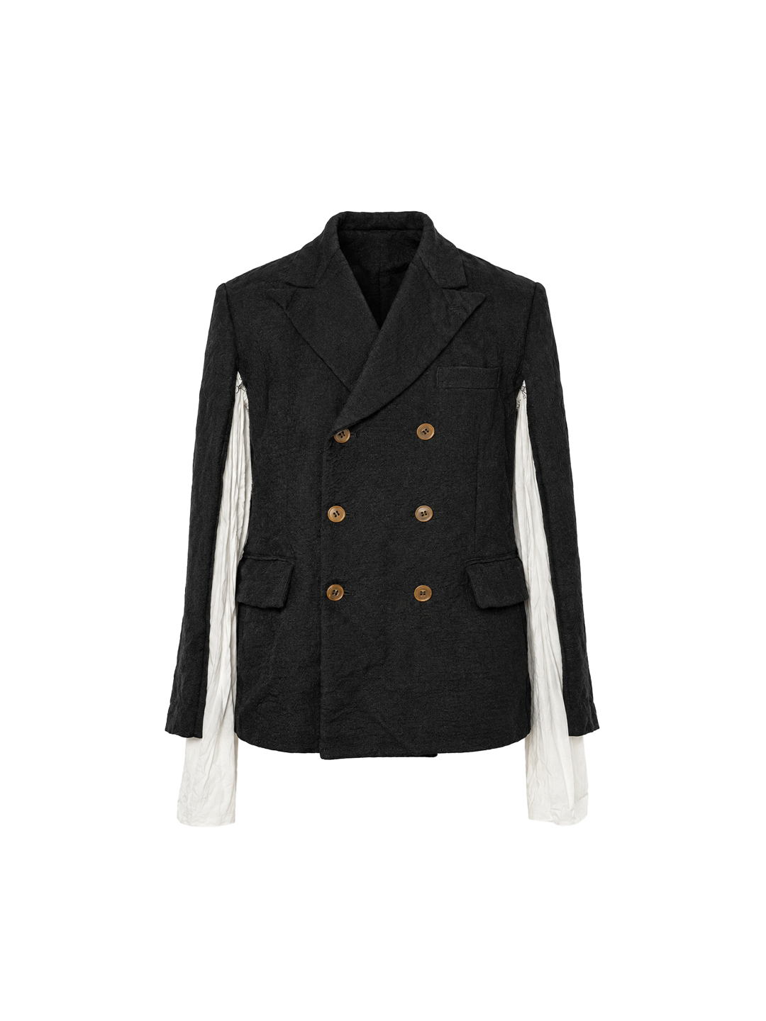 CDG CDG Black Four-Sleeve Runway Double-Breasted Jacket