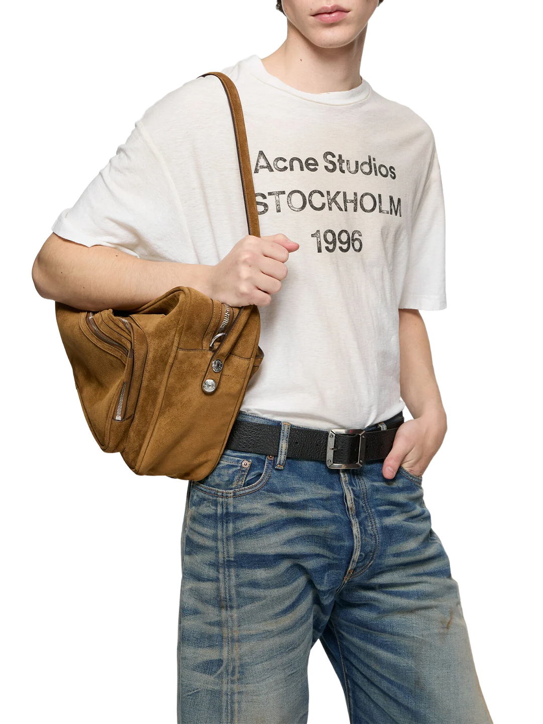 Acne Studios Dusty White Logo Tshirt