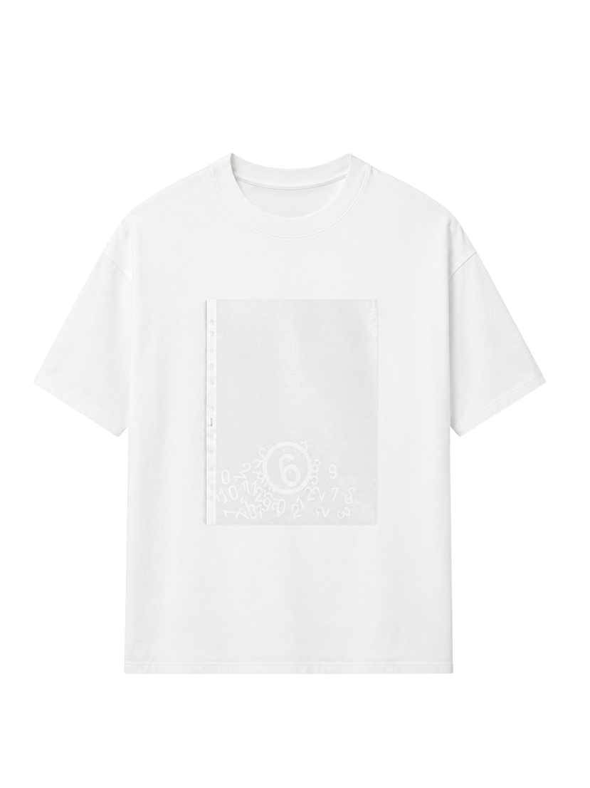 MM6 White Sealed Logo Tshirt