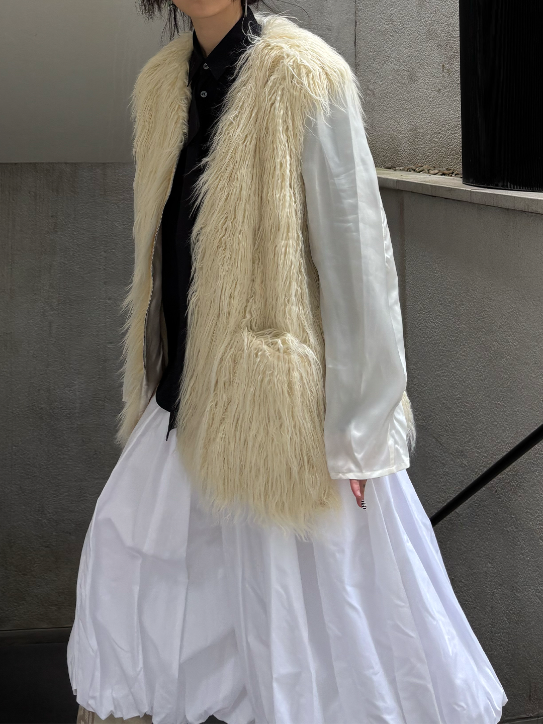 CDG Homme Plus Faux Fur Coat