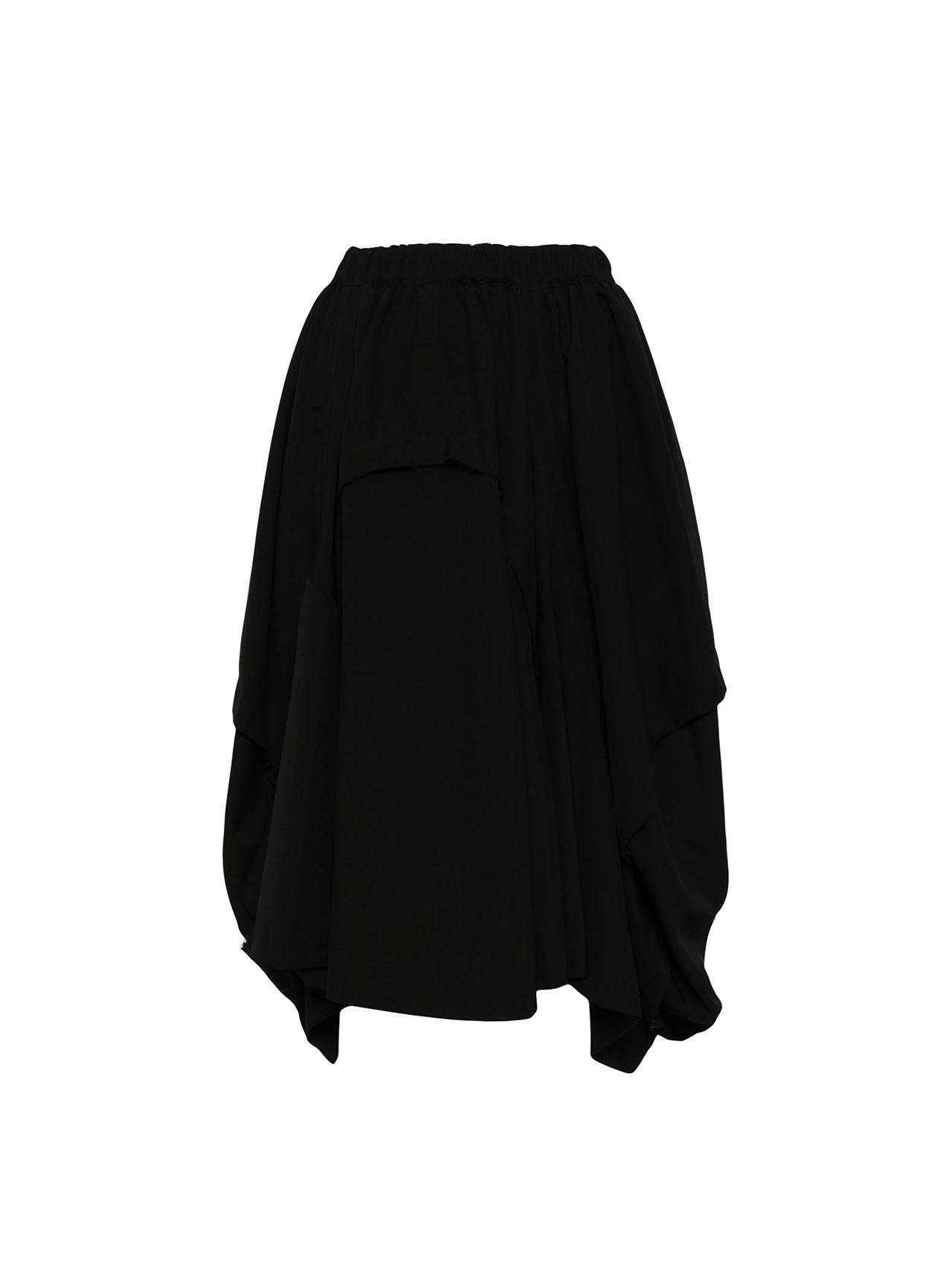 Comme Des Garçons Black Draped Wool Skirt
