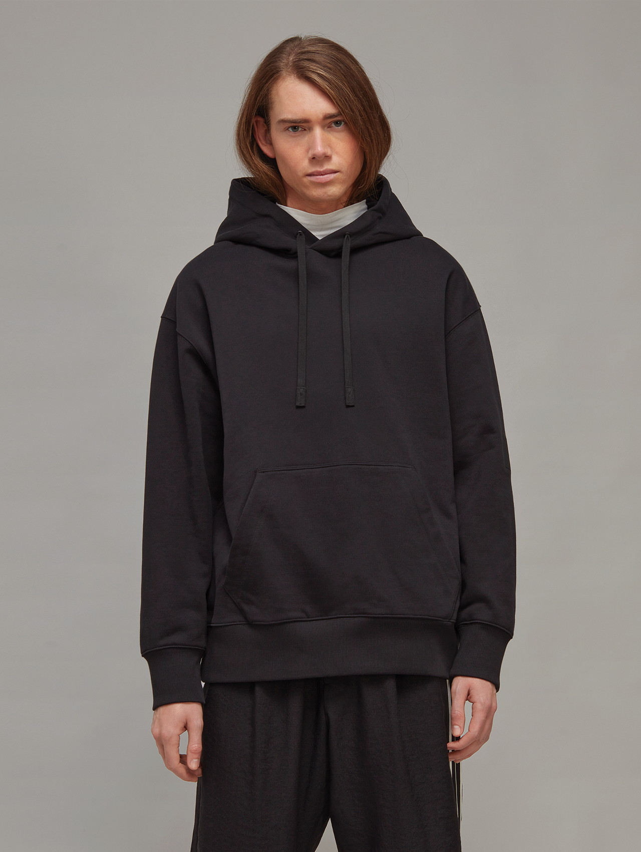 関税込【Y-3】French cotton terry hoodie Y-3 Black Organic Cotton Terry Hoodie