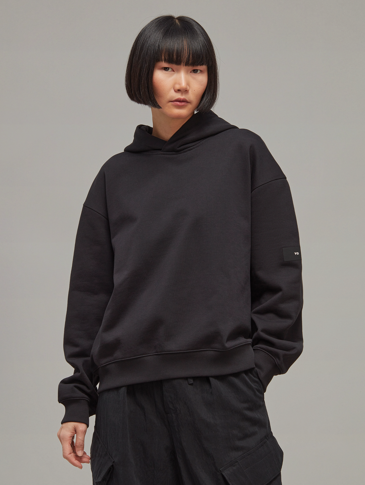 Y-3 Black Organic Cotton Boxy Hoodie