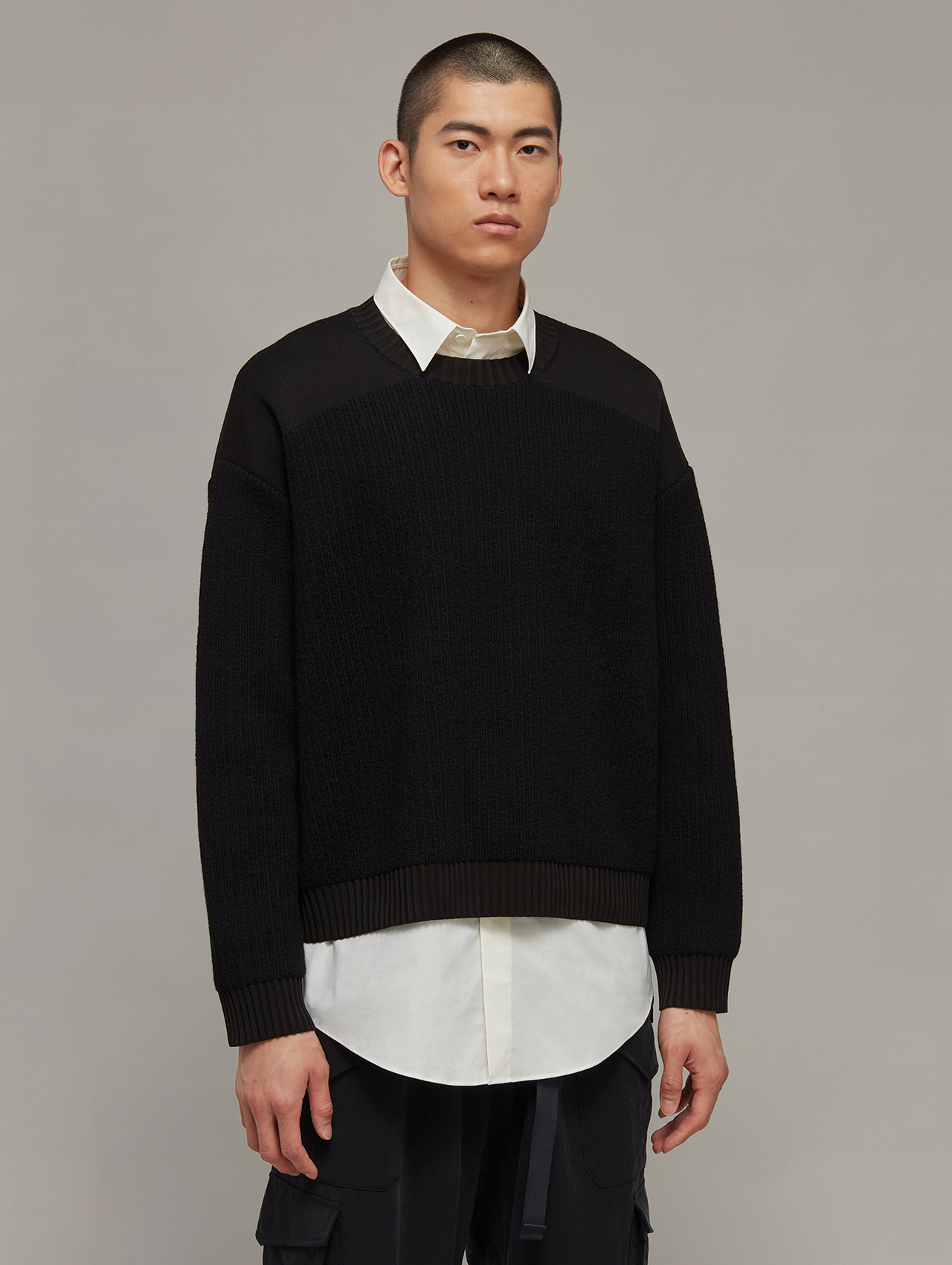 Y-3 Black Utility Crew Sweater