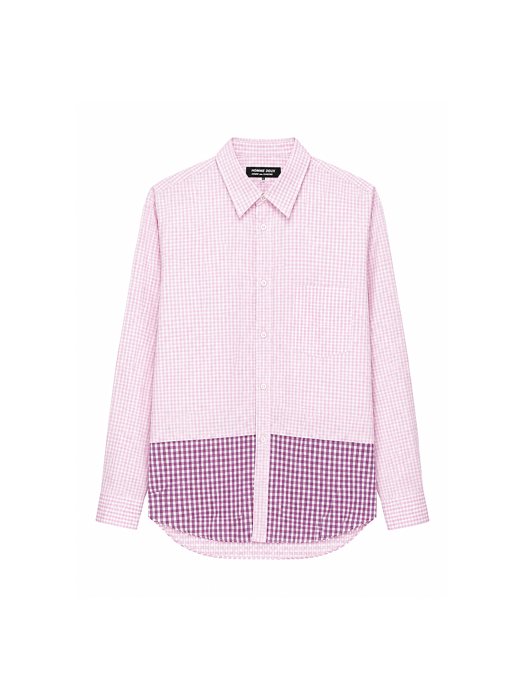 CDG Homme Deux Pink Patchwork Shirt