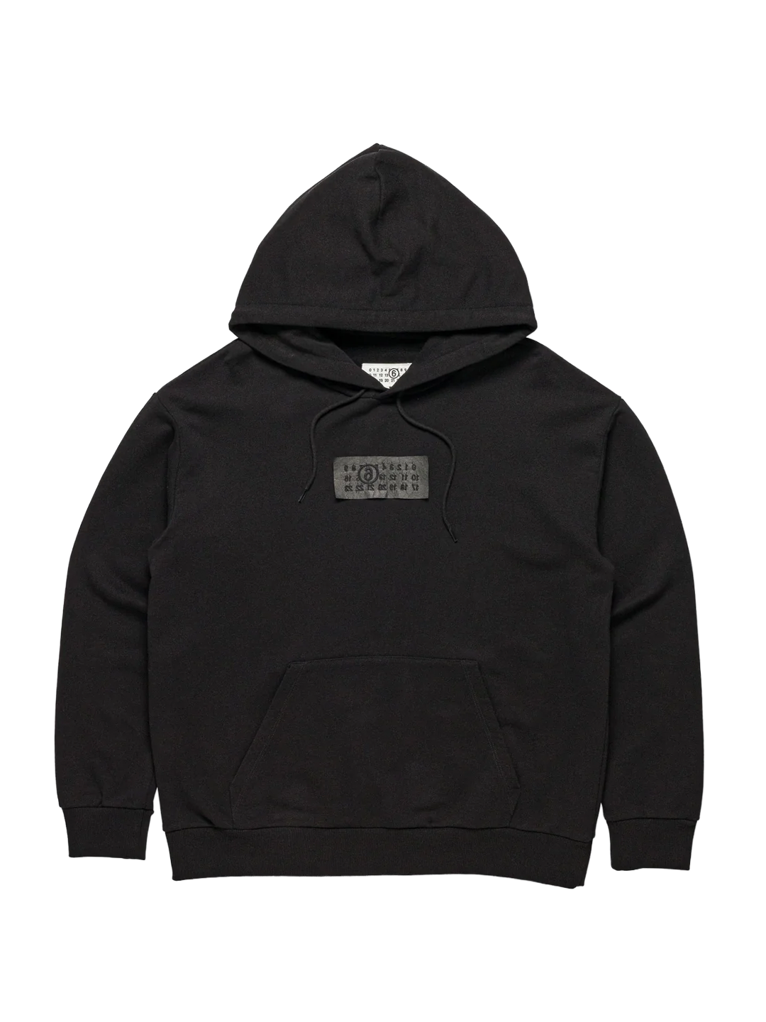 MM6 Black Numeric Logo Hoodie