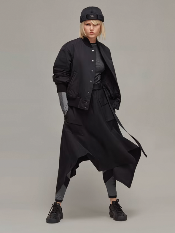 Y-3 Black/Grey Engineered Knit Tights