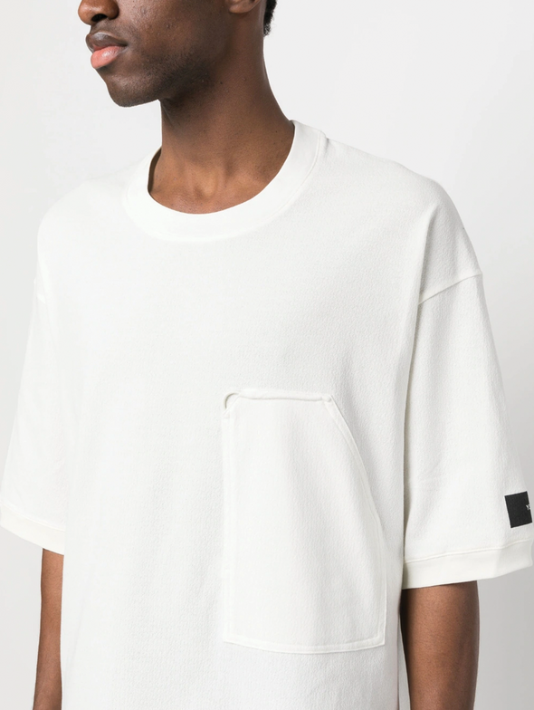 Y-3 Off White Crepe Pocket Tee
