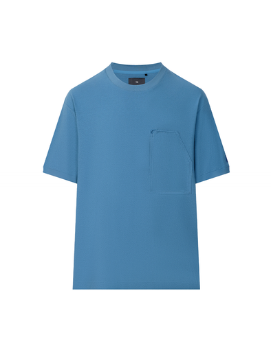 Y-3 Altered Blue Crepe Pocket Tee