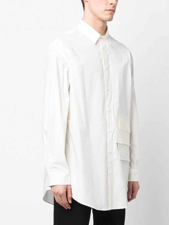 Y-3 Off White Button Down Shirt