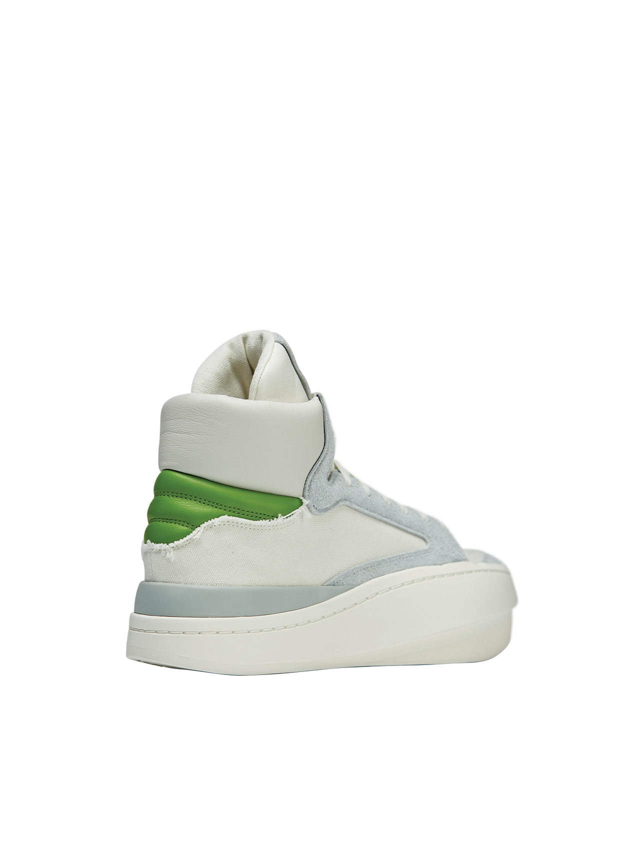 Y-3 Off White/Silver/Team Rave Green Centennial Hi Sneakers
