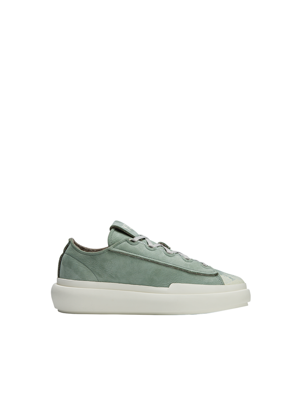Y-3 Silver Green Nizza Low-Top Sneakers