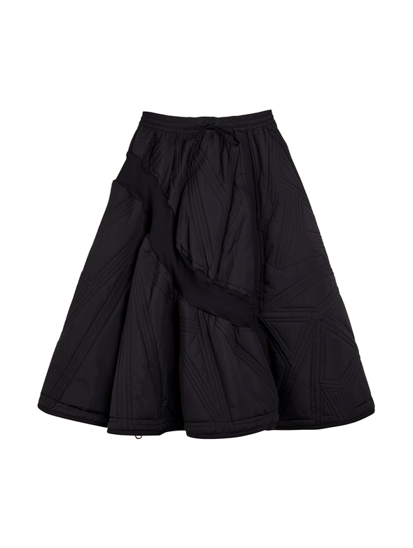 Y-3 Black Quilted Skirt