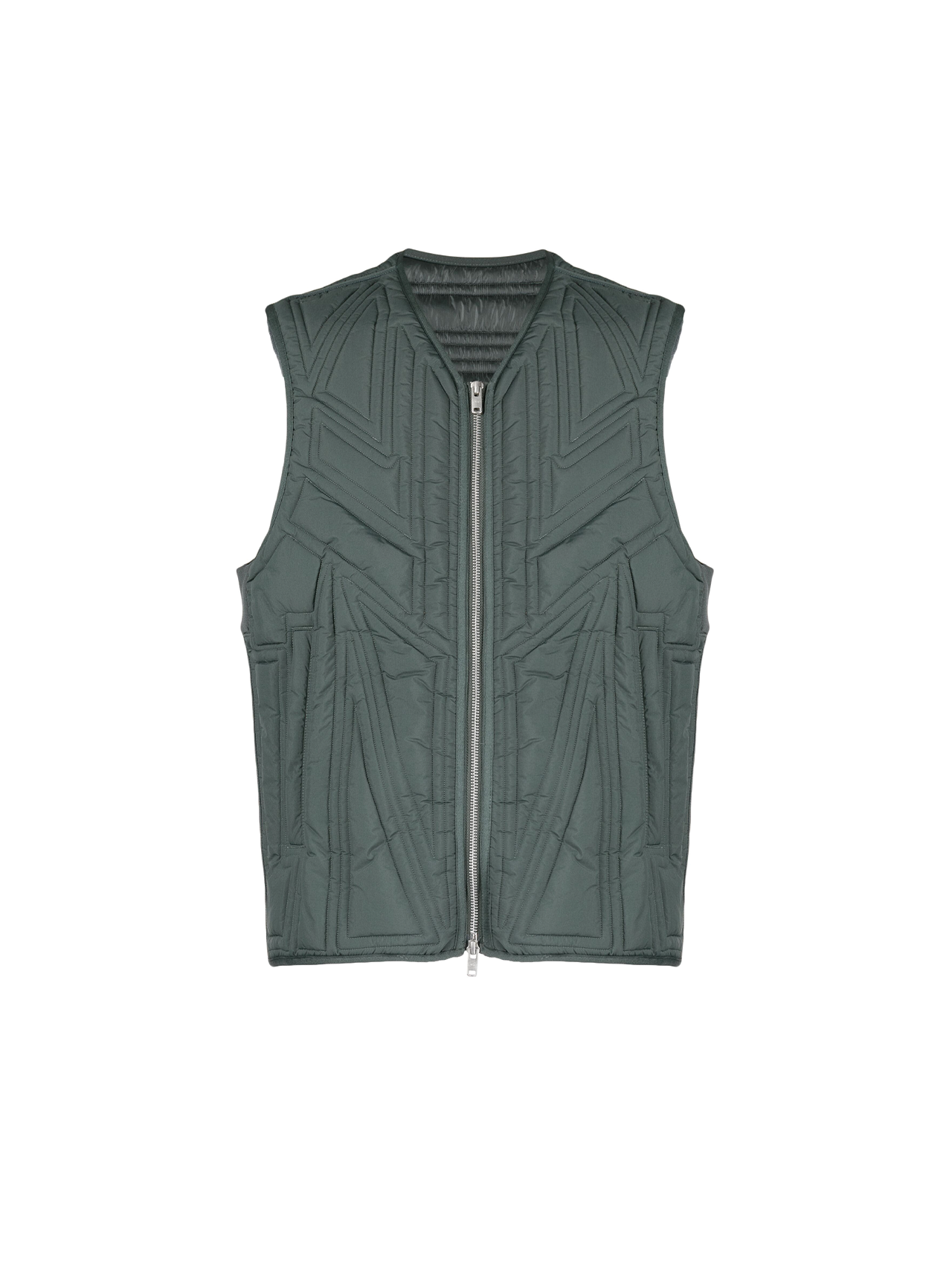 Y-3 Ivy Green Quilted Vest