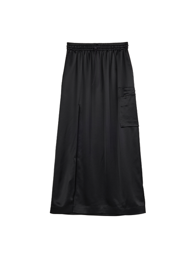 Y-3 Black Tech Silk Skirt