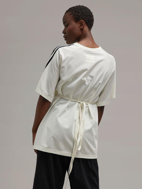 Y-3 White Sail Closure Short Sleeve Tee