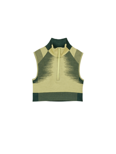 Y-3 Yellow/Green Engineered Knit Top