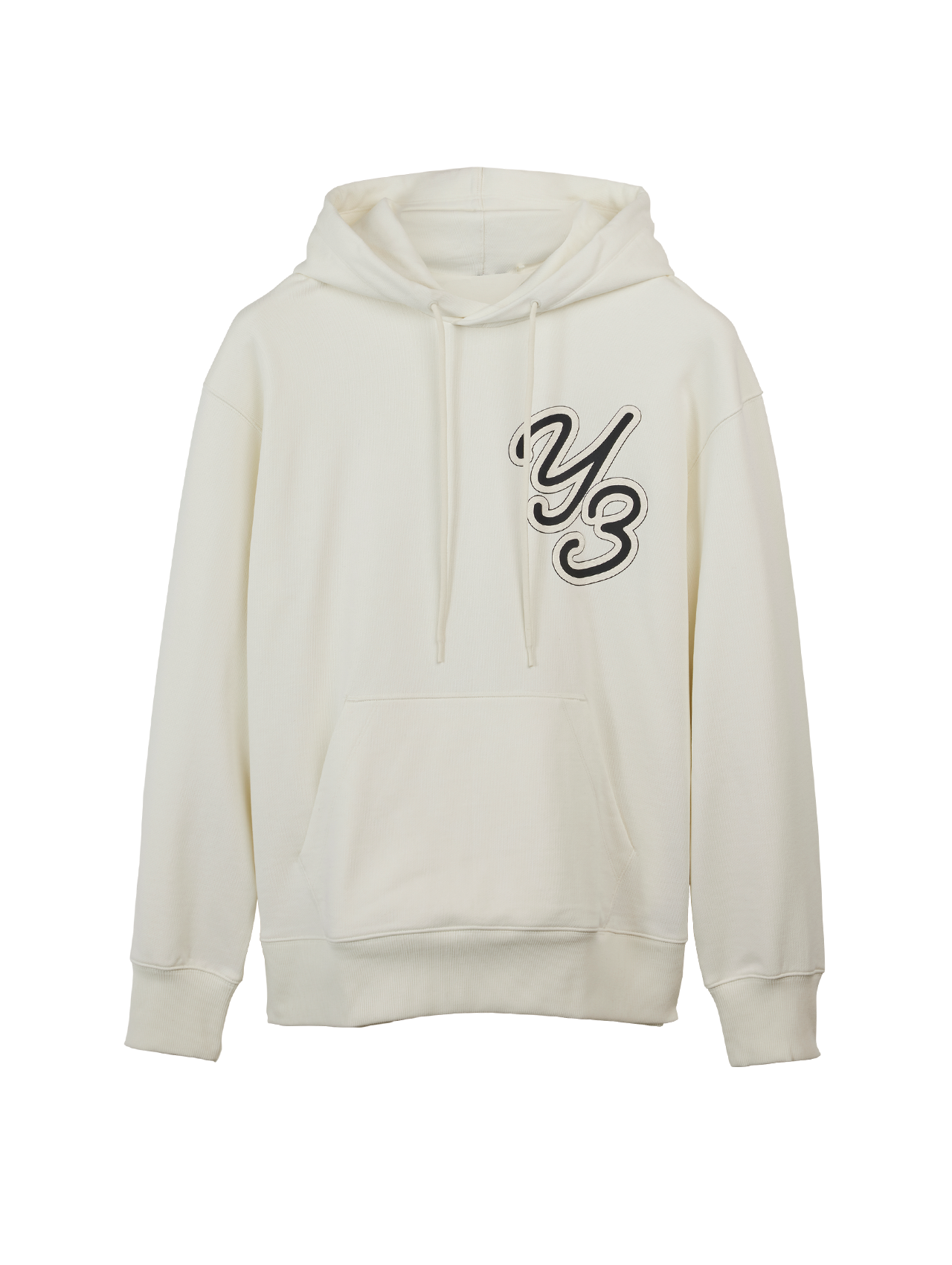 Y-3 White Graphic Logo Hoodie