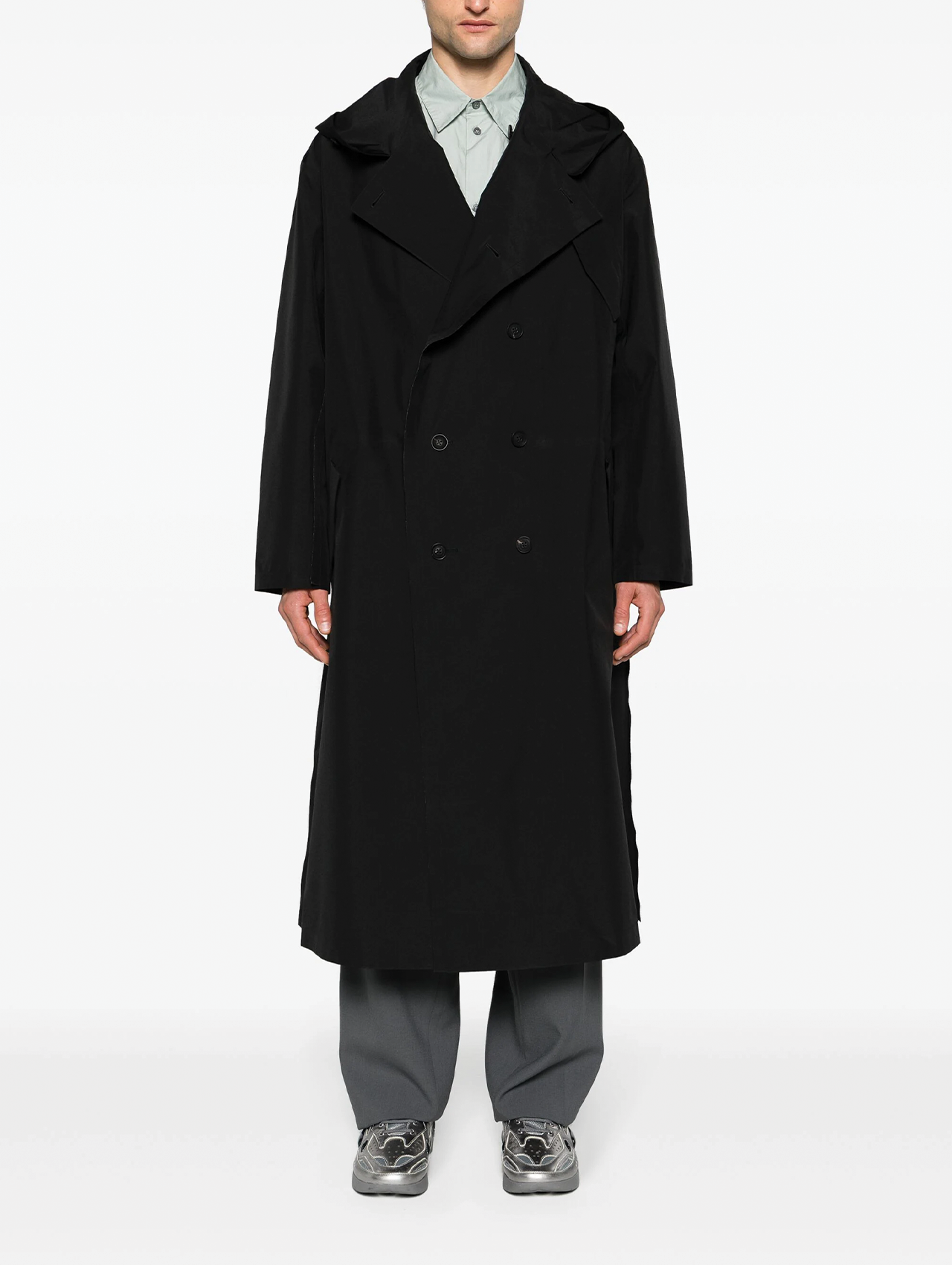 Y-3 Atelier Black Gore Tex Midi Trench Coat