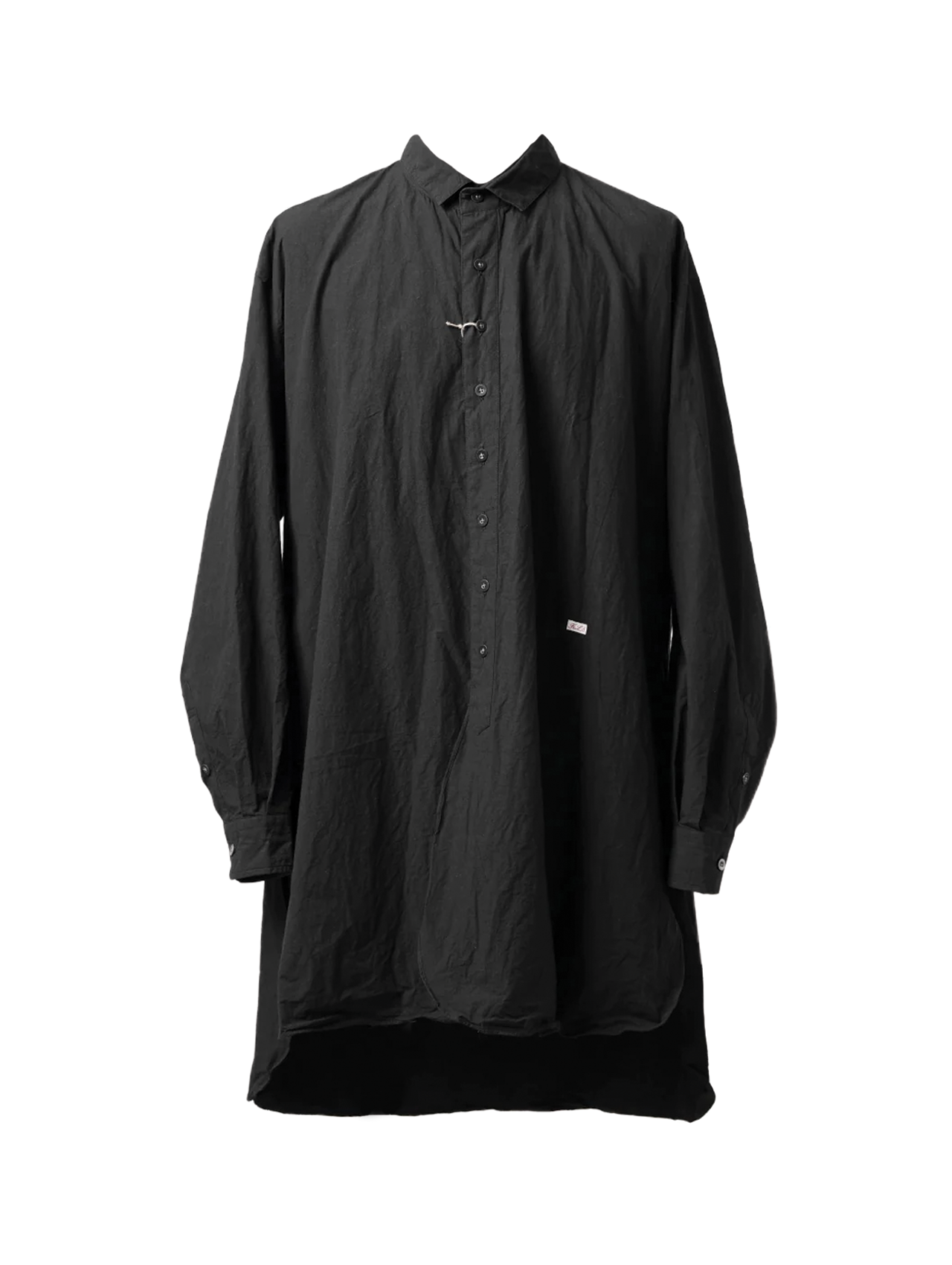 Klasica Black Cotton/Linen Oversized Shirt
