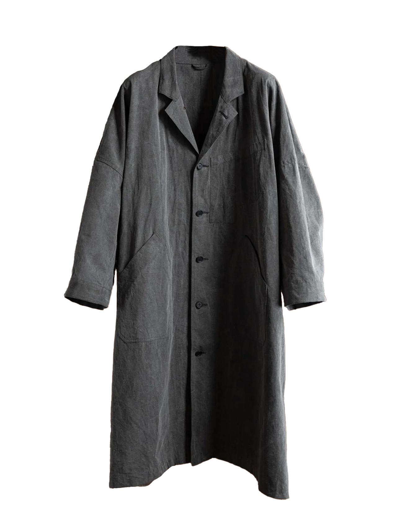 Klasica Black Silk/Cotton Work Coat