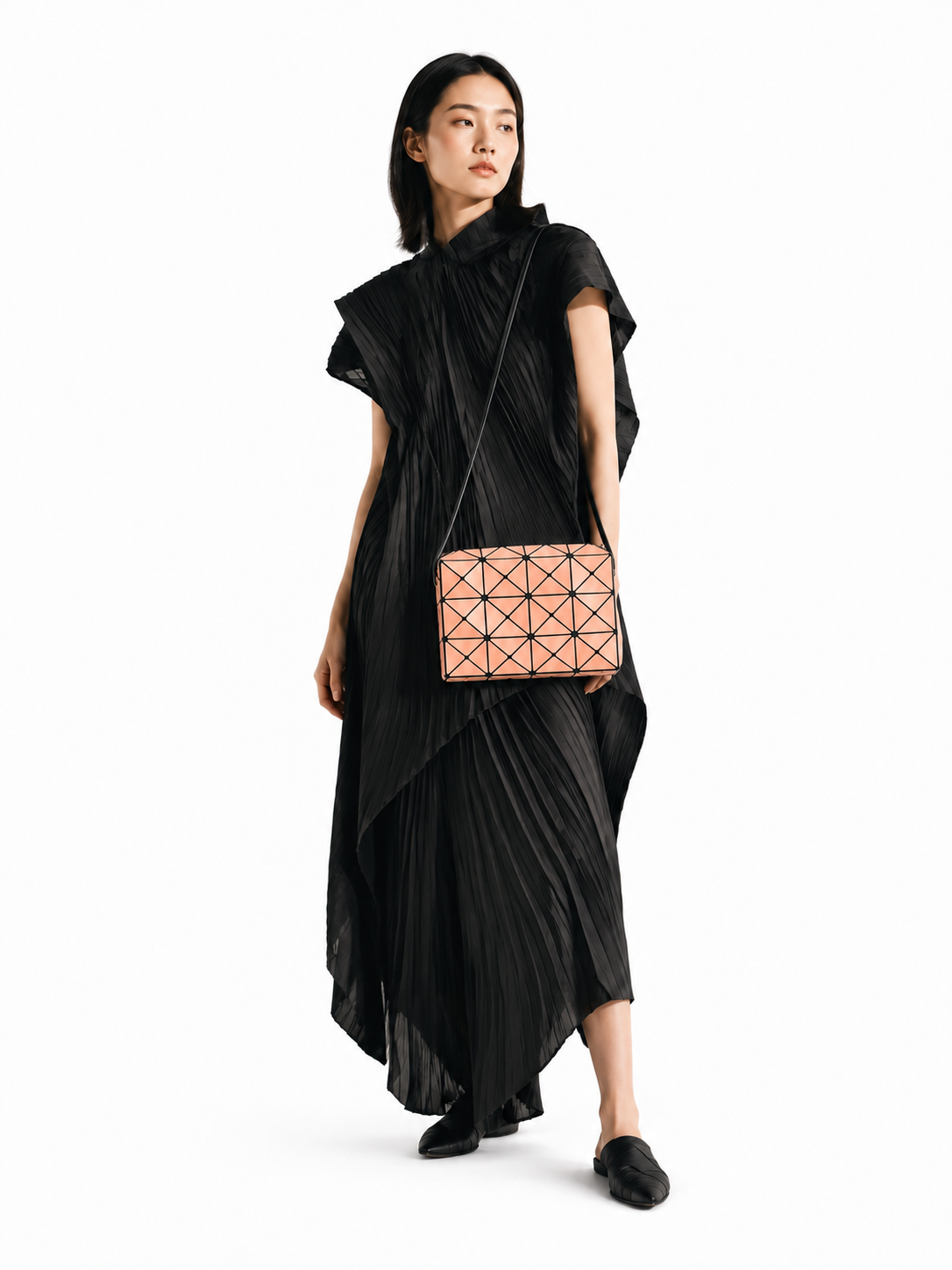 Bao Bao Issey Miyake Matte Coral Orange Cuboid Large