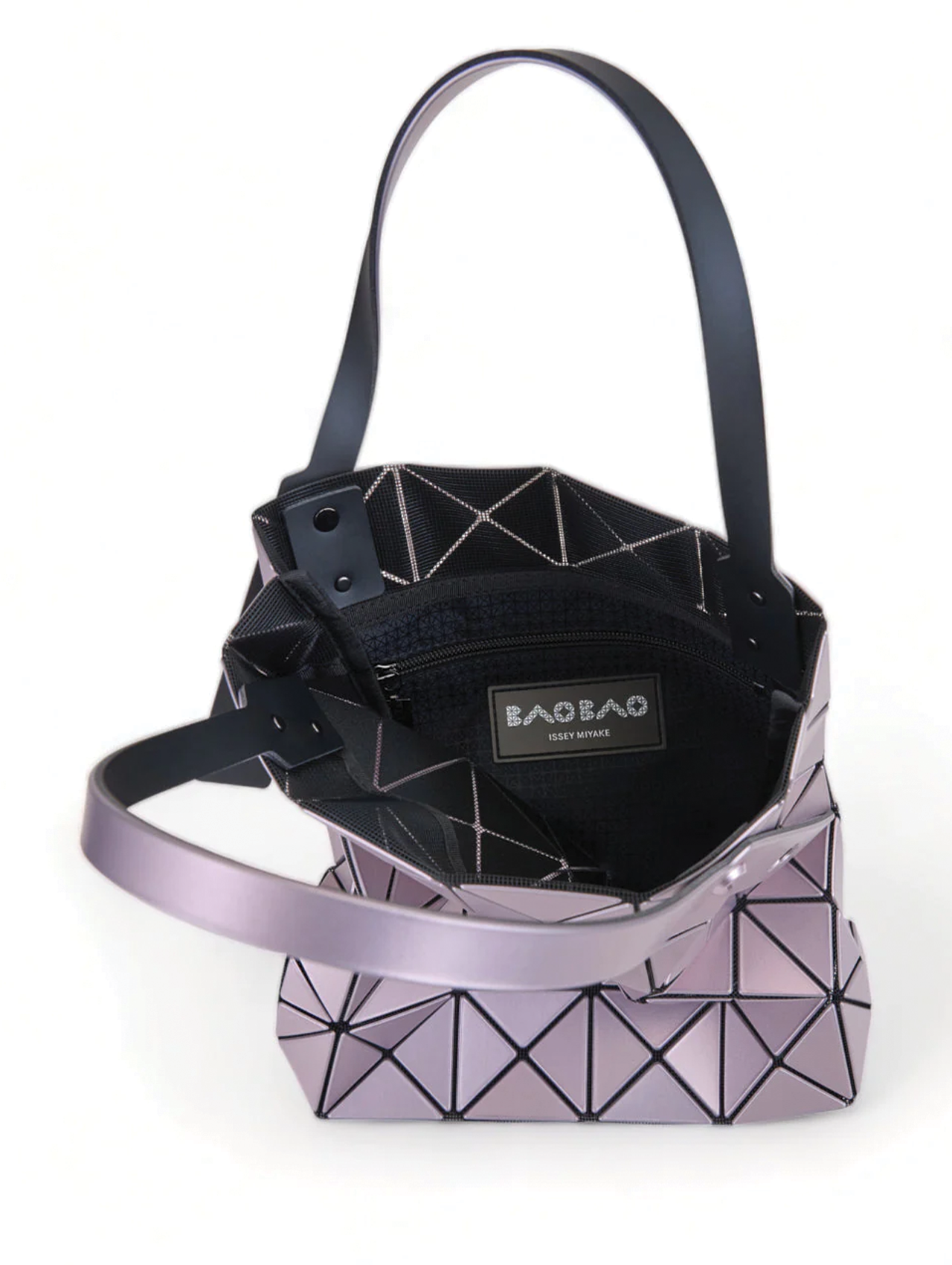 Bao Bao Issey Miyake Metallic Pink Lucent Boxy Tote Bao Bao Issey Miyake Metallic Pink Lucent Boxy Tote