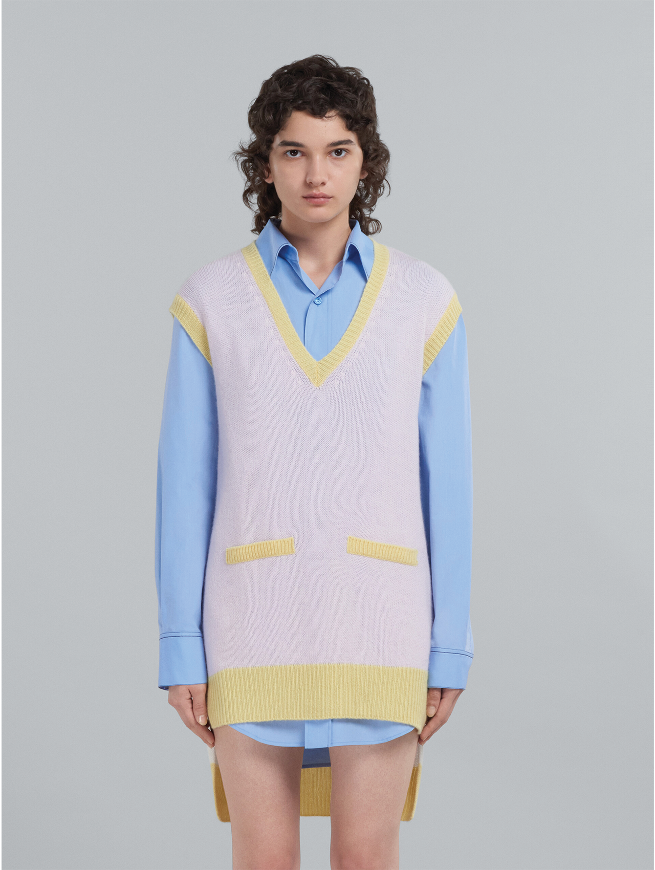 Marni Pink/Yellow Cashmere Vest