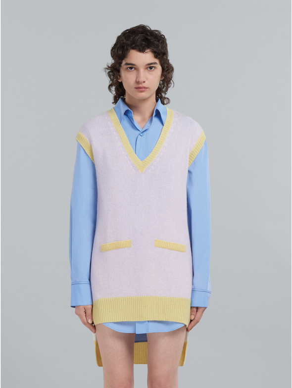 Marni Pink/Yellow Cashmere Vest
