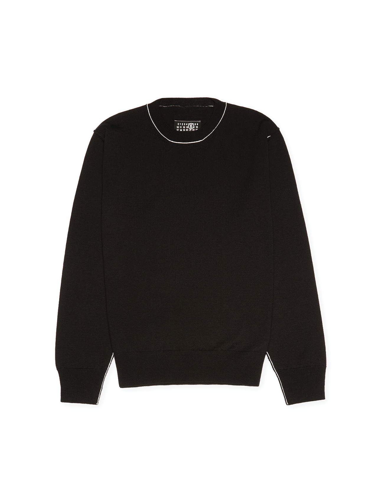 MM6 Black Contrast Stitching Jumper