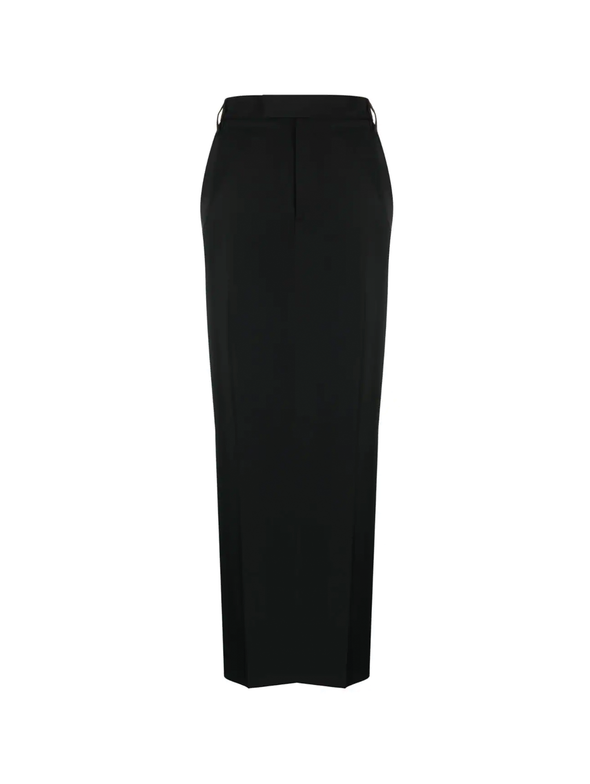 MM6 Black Tailored Midi Skirt