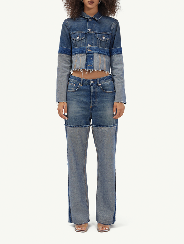 MM6 Blue Spliced Jeans