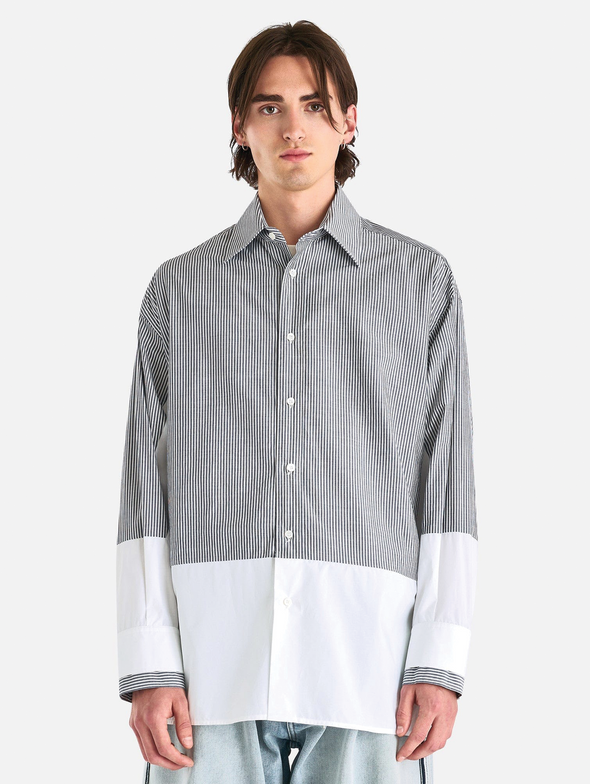 MM6 White/Grey Spliced Shirt