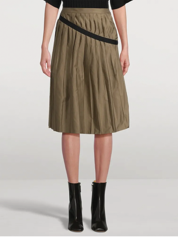 MM6 Khaki 2-Way Pleated Skirt