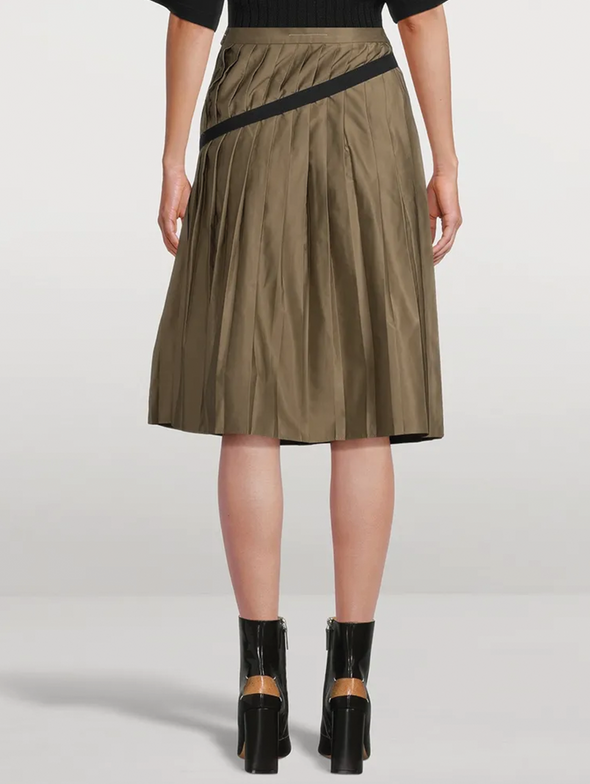 MM6 Khaki 2-Way Pleated Skirt