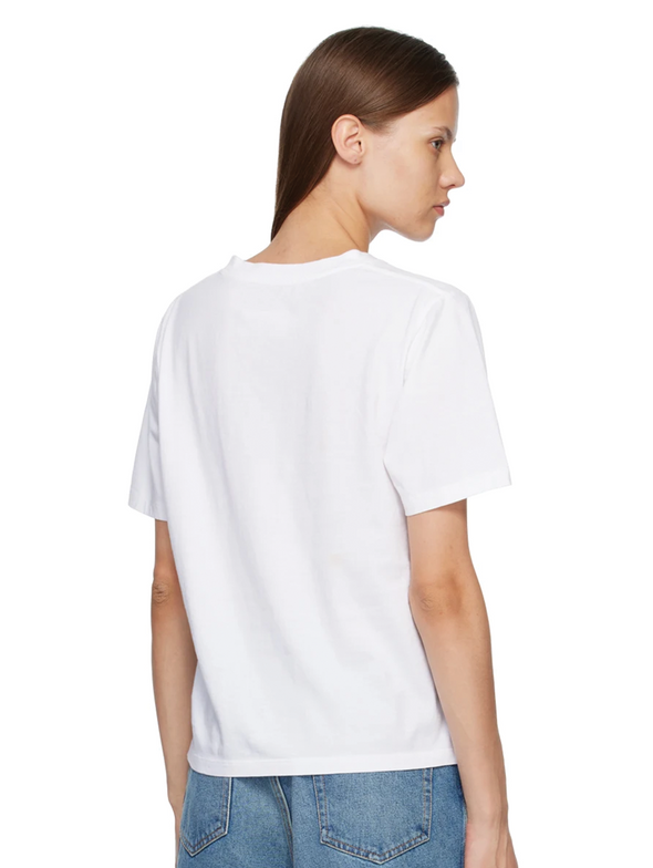 MM6 White Distressed Numbers Tshirt