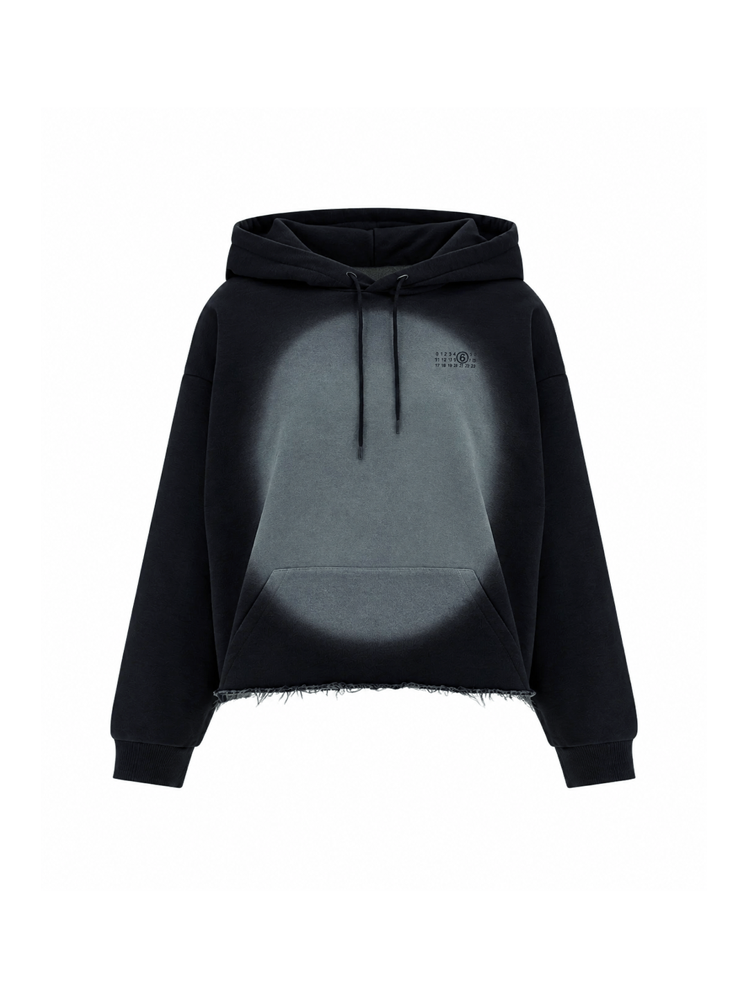 MM6 Black Spray Paint Hoodie
