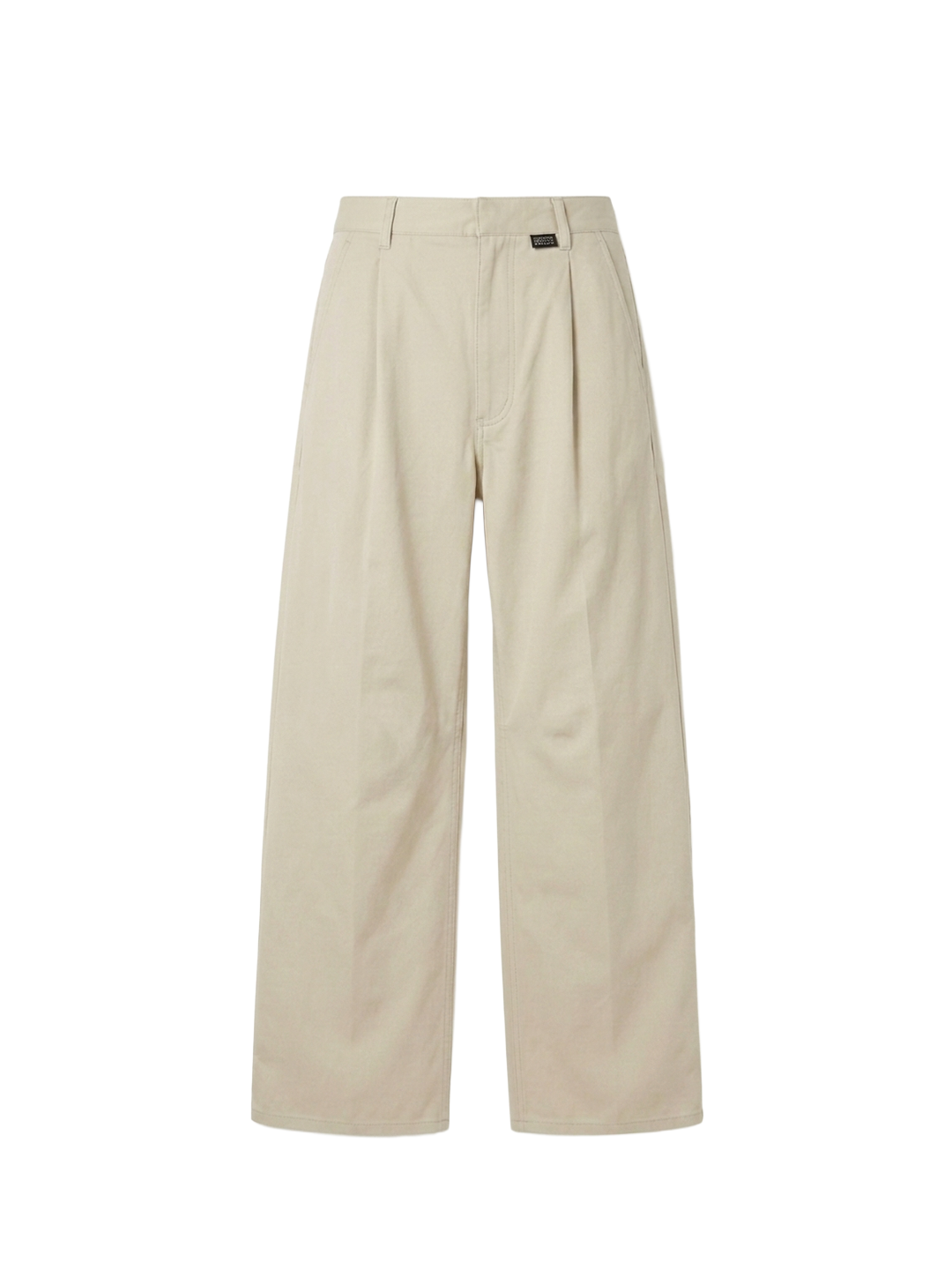 MM6 Beige Pleat Front Wide Pants