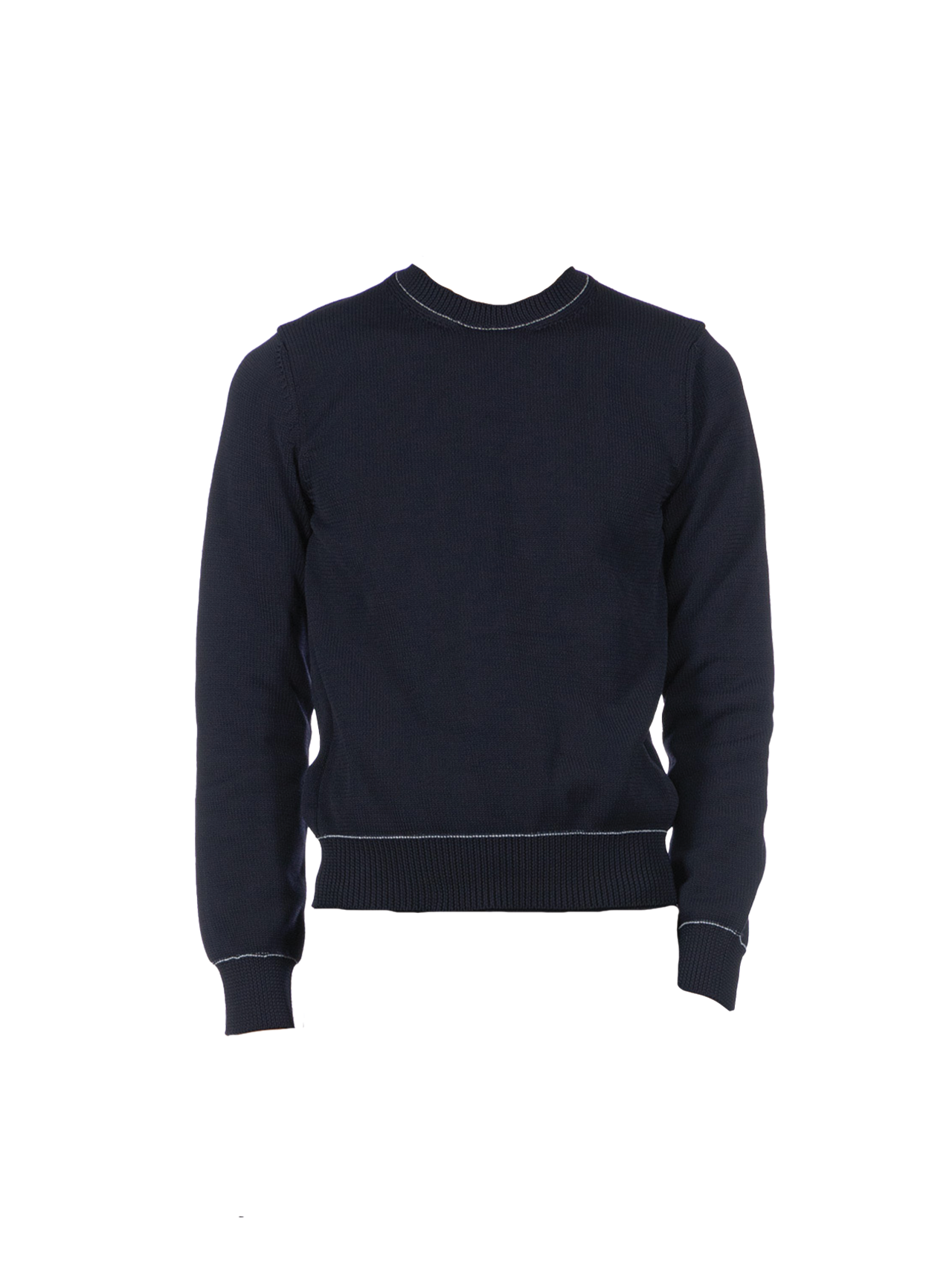 Homme Deux Navy Stitch Detail Sweater