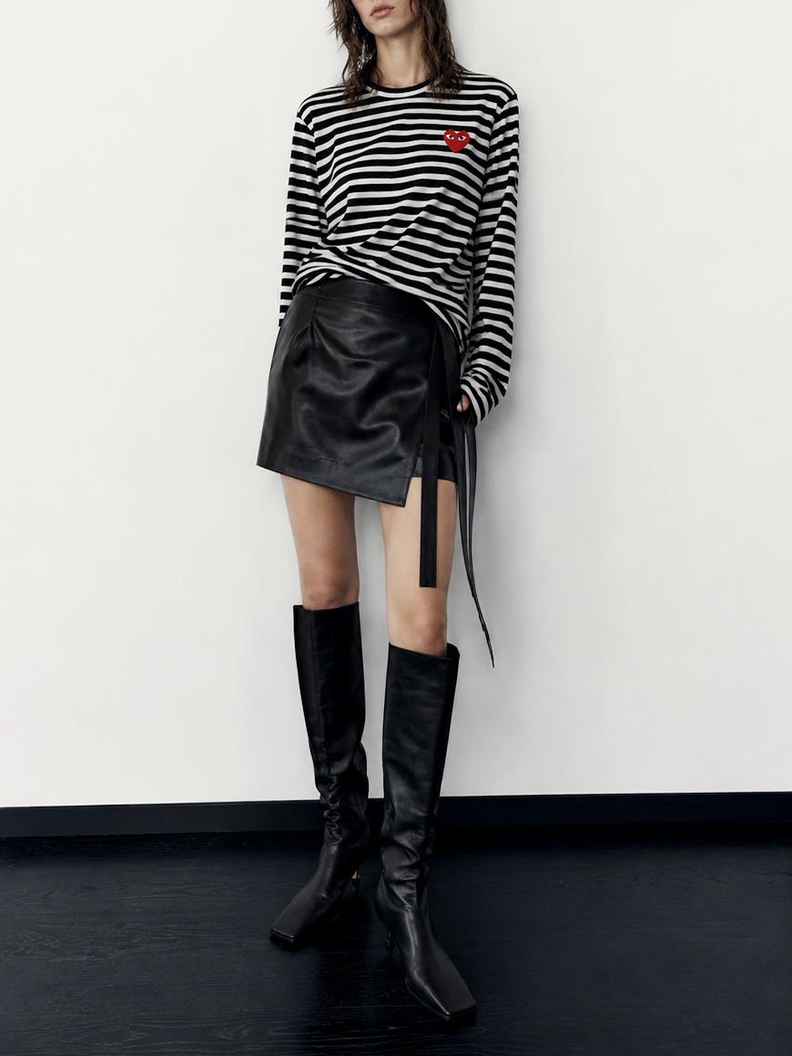 CDG PLAY Black Stripe Long Sleeve Shirt