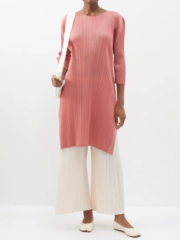 Please Please Issey Miyake Coral Pink Walk Tunic