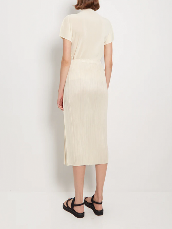 Pleats Please Issey Miyake Cream Monthly Colours Skirt