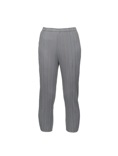 Pleats Please Issey Miyake Grey Cropped Basic Pants