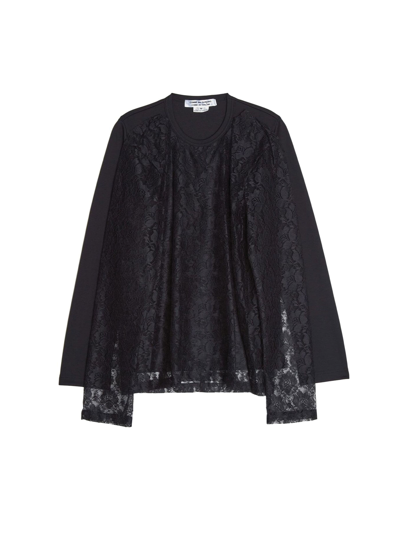 CDG CDG Black Lace Layered Top